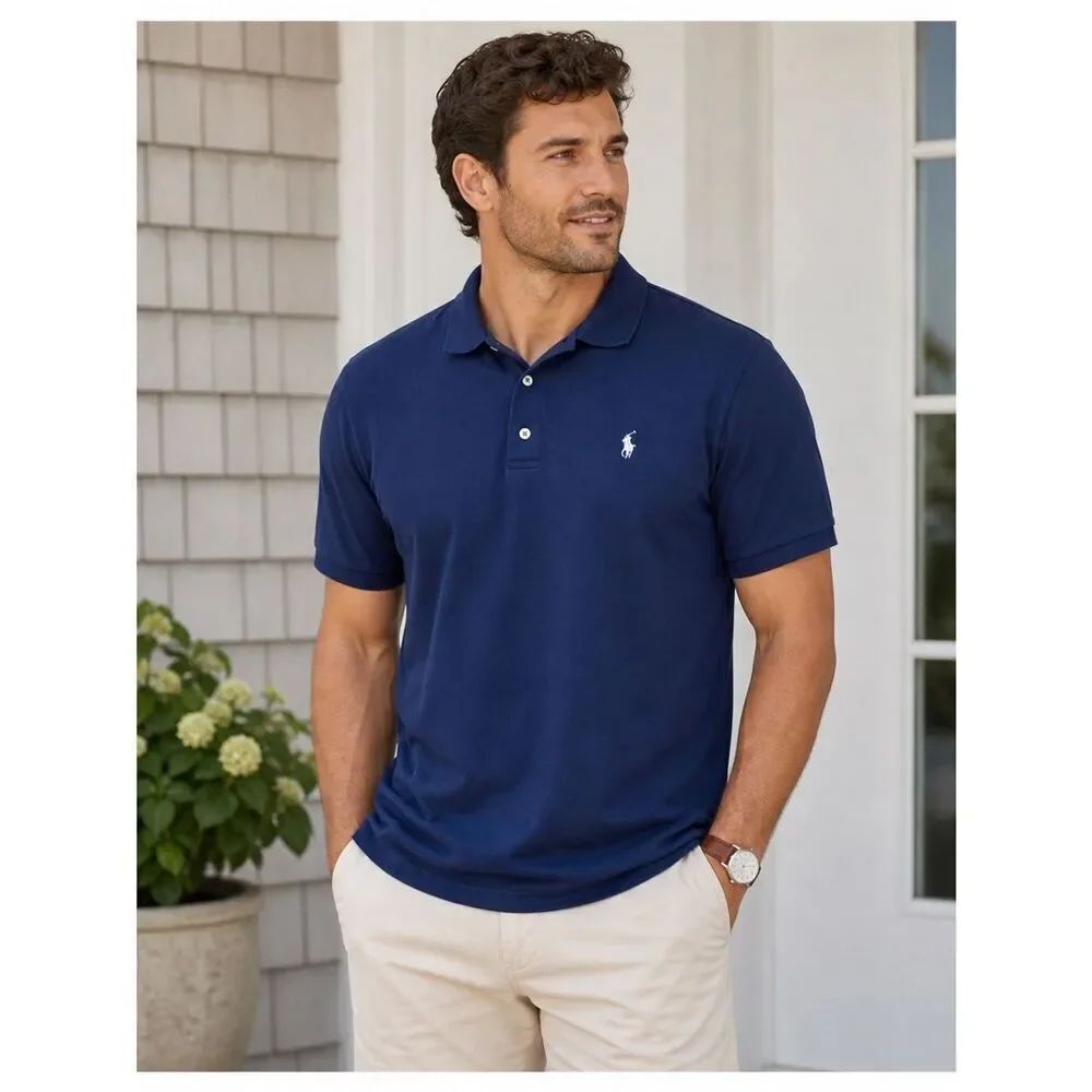 Polo by Ralph Lauren Men's Navy Blue Shirt